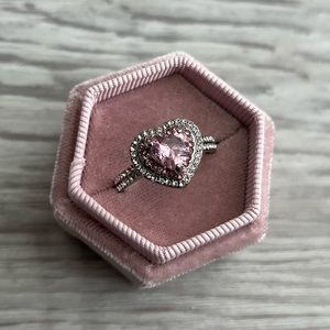 Pink Heart Ring - Size 9